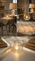 Hand-Blown Glass Sconce in Champagne Gold