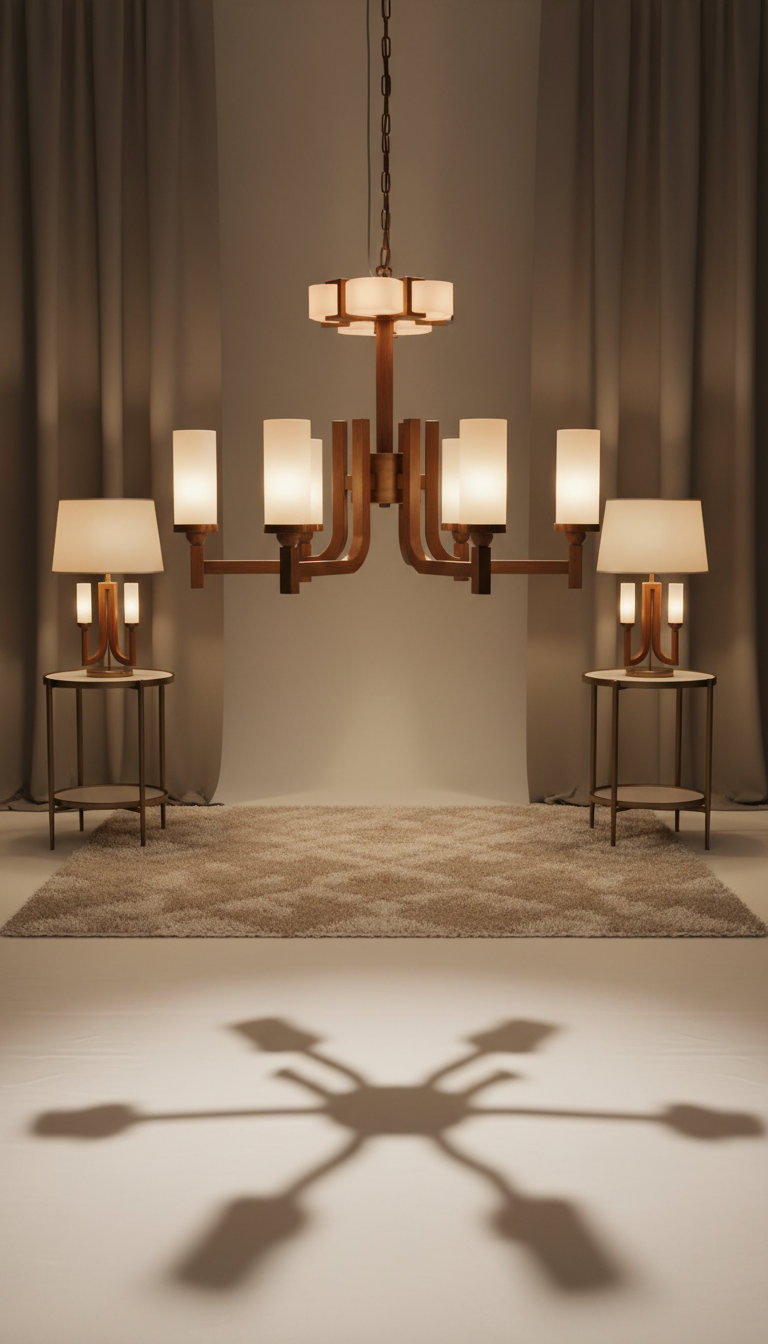 Bronzed Walnut Statement Chandelier